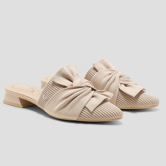 vivaia Shoes - 🛍️Pointed-Toe Knot Slide (Yaffa Pro) Vivaia Almond Beige 11 43